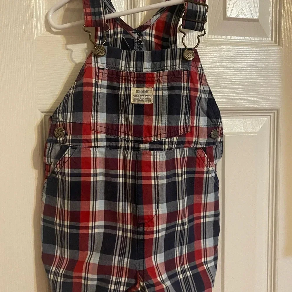 Oshkosh B’Gosh Plaid Shortalls